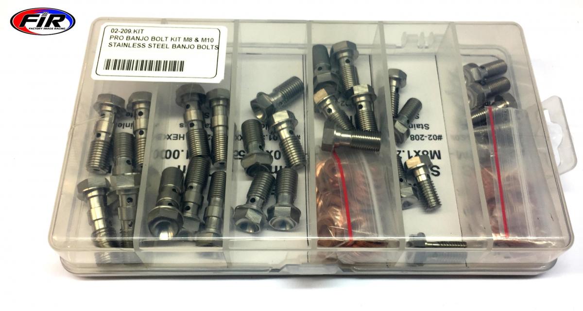 PRO BANJO BOLT KIT M8 & M10, STAINLESS STEEL BANJO BOLTS, 30 BOLTS & 75 COPPER WASHERS thumbnail 4