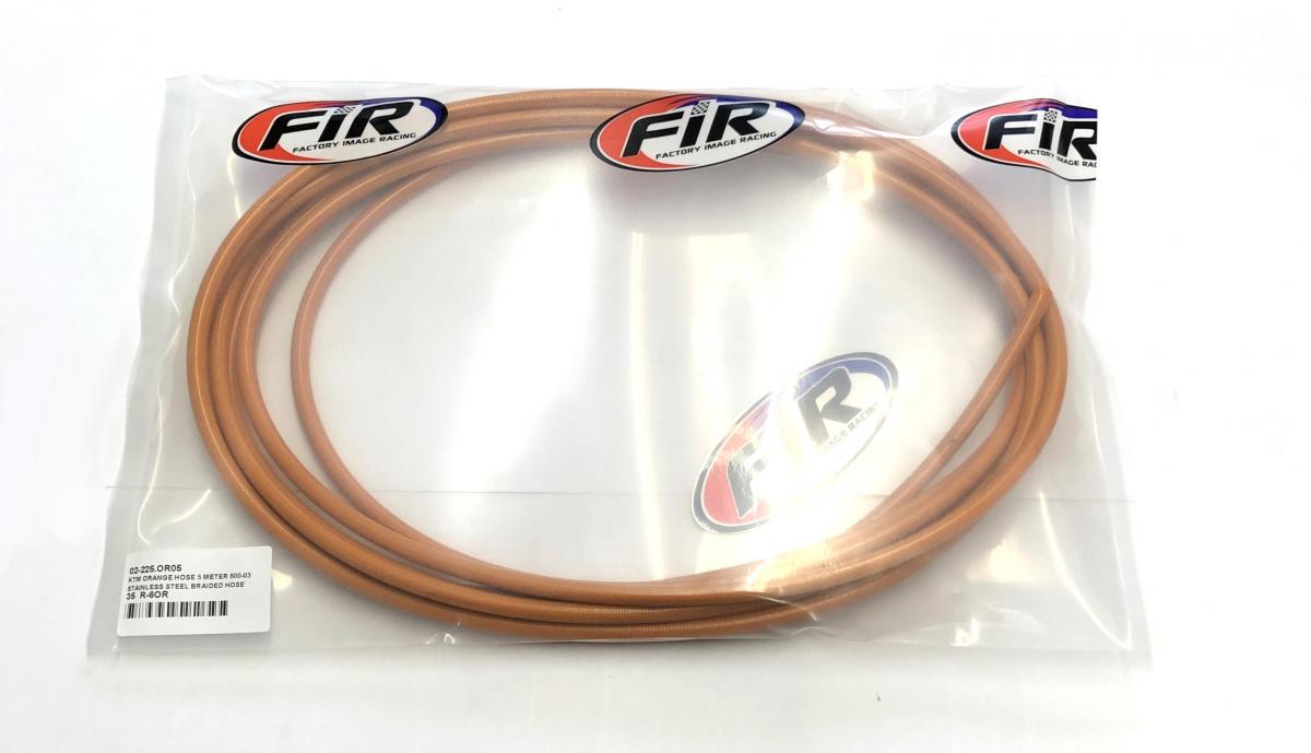 KTM ORANGE HOSE 5 METER 600-03, STAINLESS STEEL BRAIDED HOSE, 600-03OR / PTFE / PVC COVERED, BUILDALINE thumbnail 2