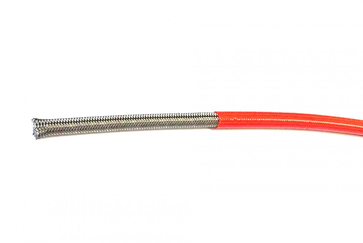 HONDA RED HOSE 5 METER 600-03, STAINLESS STEEL BRAIDED HOSE, 600-03RD / PTFE / PVC COVERED, BUILDALINE image 1