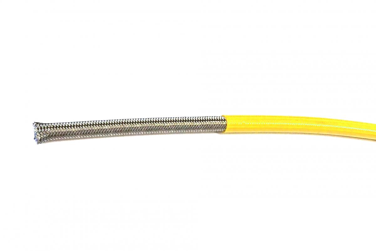 RM YELLOW HOSE 5 METER 600-03, STAINLESS STEEL BRAIDED HOSE, 600-03YE / PTFE / PVC COVERED, BUILDALINE