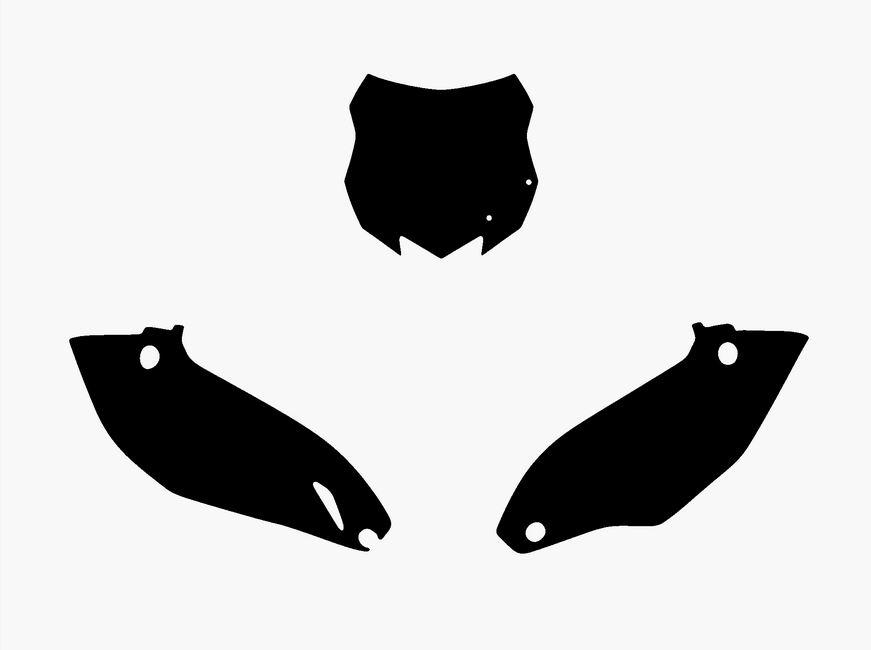 13-15 KXF250/450 BACKGROUNDS, BLACK BLACKBIRD 3417/20 image 1