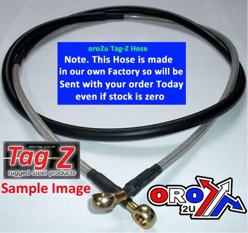 HOSE REAR BRAKE SILVER / BLK HONDA TRX400 EX 1999-07 ATV VENHILL H02-2-031 thumbnail 2