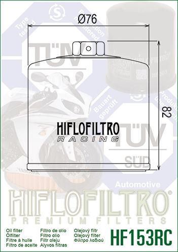 OIL FILTER HIFLO HF153RC RACE, DUCATI090549960 thumbnail 3
