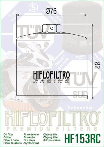 OIL FILTER HIFLO HF153RC RACE, DUCATI090549960 thumbnail 4