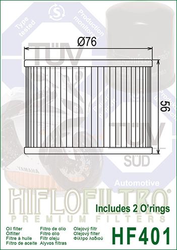 OIL FILTER HIFLO HF401 thumbnail 3
