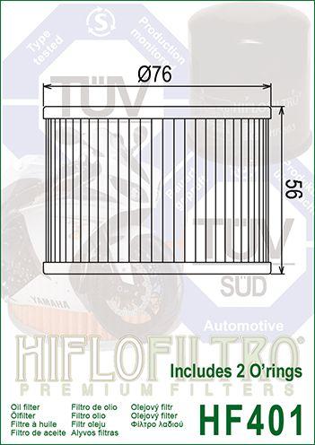 OIL FILTER HIFLO HF401 thumbnail 4