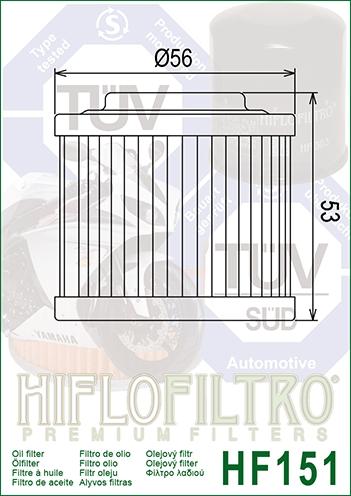 OIL FILTER HIFLO HF151 ROTAX thumbnail 3