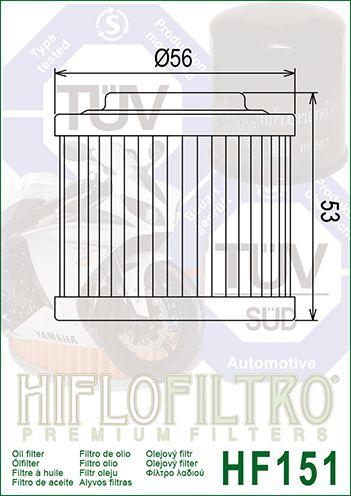 OIL FILTER HIFLO HF151 ROTAX thumbnail 4