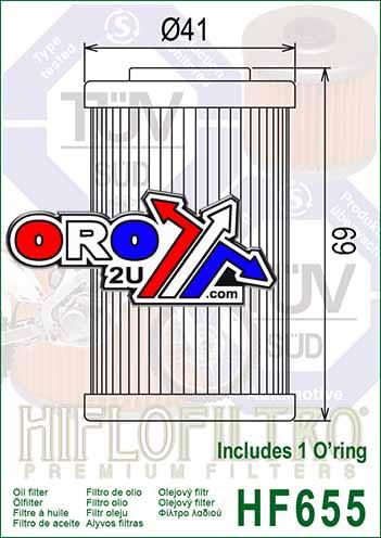 OIL FILTER HIFLO HF655 KTM 4ST thumbnail 3