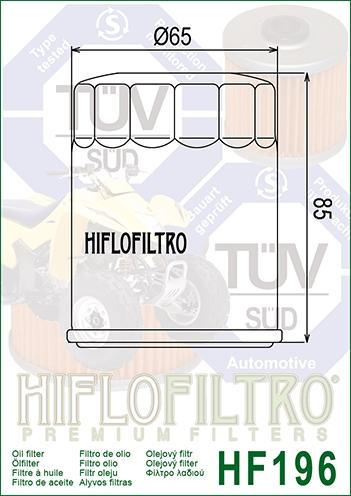 OIL FILTER HIFLO HF196, Polaris 2540006 thumbnail 4