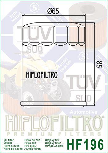 OIL FILTER HIFLO HF196, Polaris 2540006 thumbnail 5