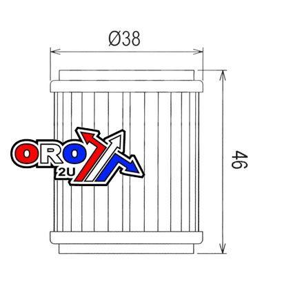OIL FILTER FLO REUSABLE PC141, PC RACING USA STAINLESS STEEL thumbnail 2