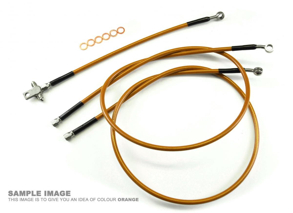 HOSE REAR BRAKE ORANGE / BLK YFZ350 BANSHEE 1990-2006 image 1