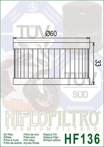 OIL FILTER HIFLO HF136 SUZUKI, Suzuki 16510-38240 thumbnail 4