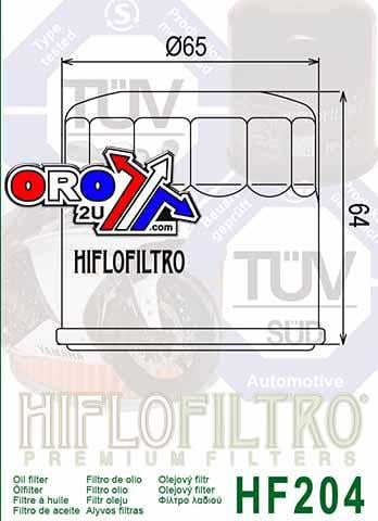 OIL FILTER HIFLO HF204 BLACK thumbnail 3