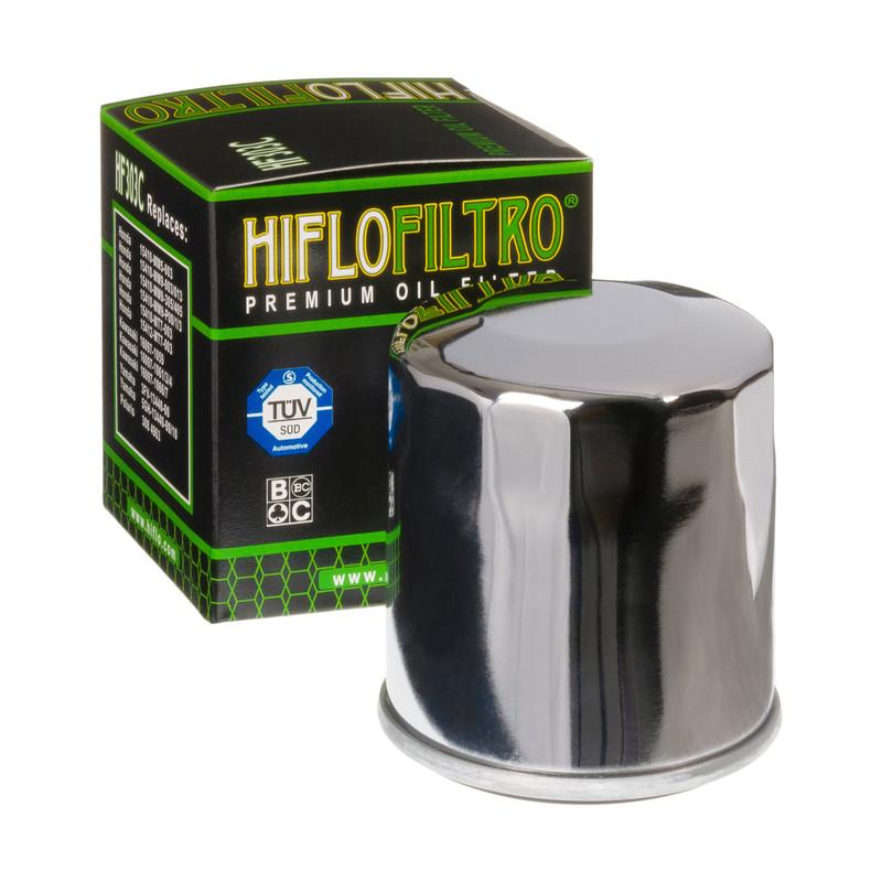 OIL FILTER HIFLO HF303C CHROME image 1