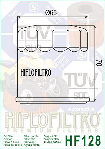 OIL FILTER HIFLO HF128, 49065-2071, 49065-2078 thumbnail 5