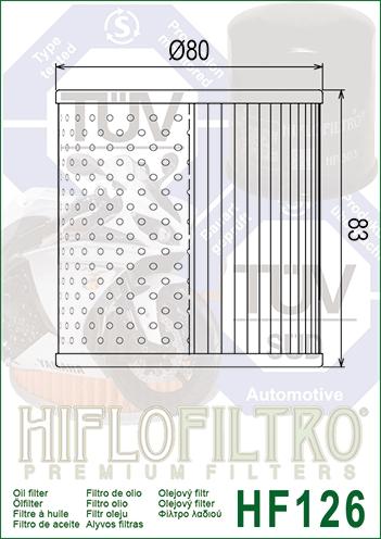 OIL FILTER HIFLO HF126 KAWA, Kawasaki 16099-002 thumbnail 4