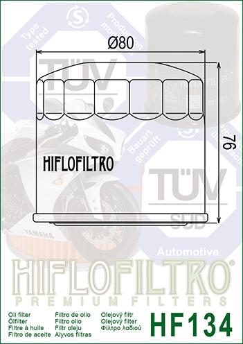 OIL FILTER HIFLO HF134 SUZUKI, ROAD 16510-05A00 thumbnail 2