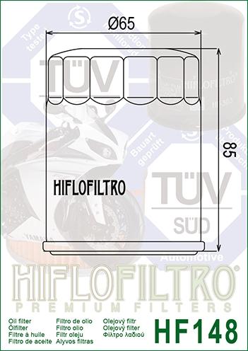 OIL FILTER HIFLO HF148 SUZUKI, 5JW-13440-00, 15400-PLM-A01PE, Honda thumbnail 3