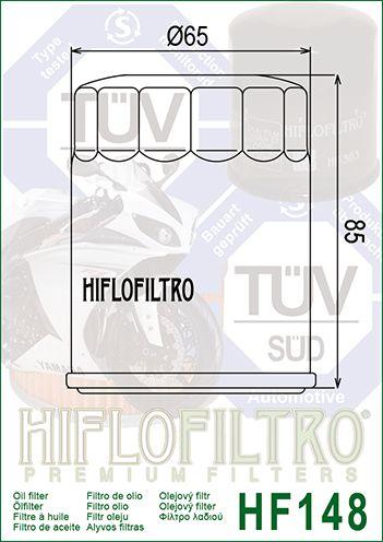 OIL FILTER HIFLO HF148 SUZUKI, 5JW-13440-00, 15400-PLM-A01PE, Honda thumbnail 5