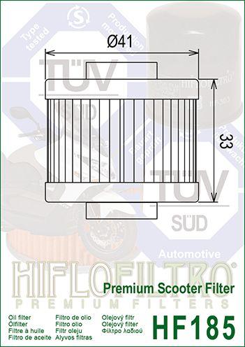 OIL FILTER HIFLO HF185 APRILIA, 02 05 50/737492, PIAGGIO, ROAD, 210483727 thumbnail 5