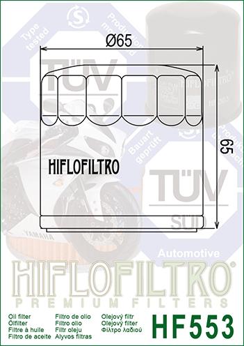 OIL FILTER HIFLO HF553 BENELLI, ROAD, 018.01.07.101.000 thumbnail 2