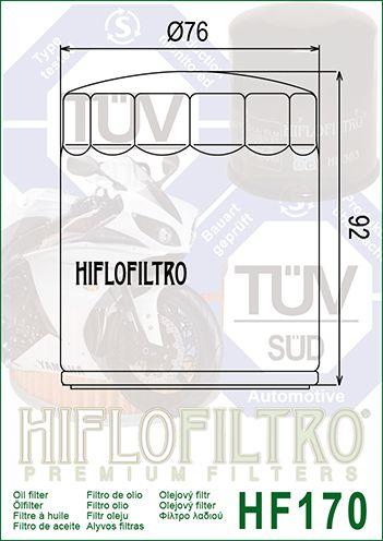 OIL FILTER HIFLO HF170C CHROME, 63805-80A, 63805-80T, 63796-77, ROAD, 63806-83 thumbnail 3
