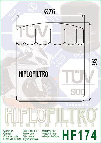 OIL FILTER HIFLO HF174B BLACK, Harley Davidson 63793-01K, ROAD thumbnail 4