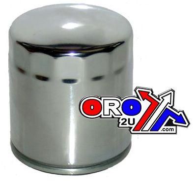 OIL FILTER HIFLO HF174C CHROME, Harley Davidson 63793-01K, ROAD thumbnail 5