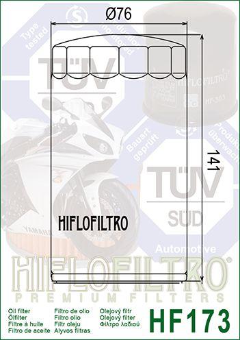 OIL FILTER HIFLO HF173C CHROME, Harley Davidson 63813-90 thumbnail 6