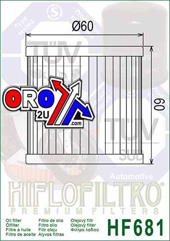 OIL FILTER HIFLO HF681 HYOSUNG, ROAD, 16510HN9101HAS thumbnail 4