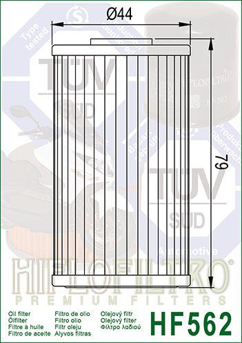 OIL FILTER HIFLO HF562 KYMCO, ROAD, 1541A-KKC3-9000 thumbnail 6