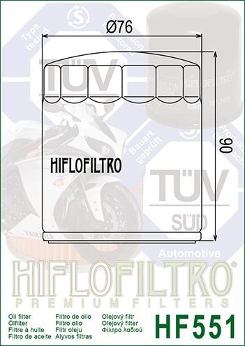 OIL FILTER HIFLO HF551 MGUZZI, ROAD, Moto Guzzi 30153000 thumbnail 2