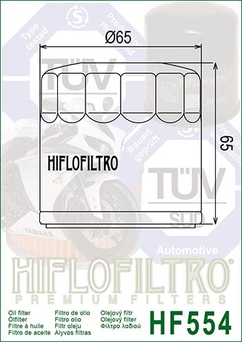 OIL FILTER HIFLO HF554 MV CAN, 8000A1428, MV AUGUSTA ROAD thumbnail 2