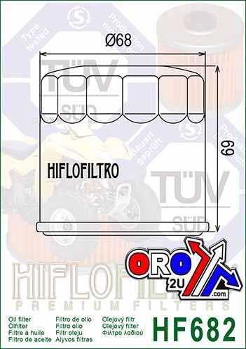 OIL FILTER HIFLO HF682 CF Moto ATV CF118 500cc CF500 - 3 CF500 - 5 / 5A Hyosung 2008-11 TE450 (ATV) thumbnail 3
