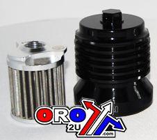 OIL FILTER SPIN ON BLACK BOO, PC RACING S/STEEL PCS6B, BLACK ANODIZED REUSABLE thumbnail 2