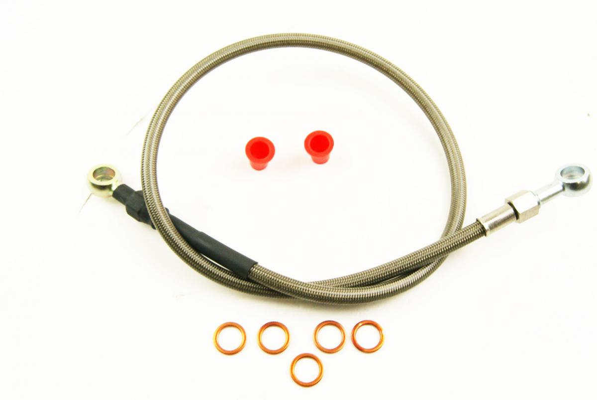 HOSE REAR BRAKE SILVER / BLK YAMAHA YFM 350R 2004-2006 Y01-2-020/P VENHILL thumbnail 2