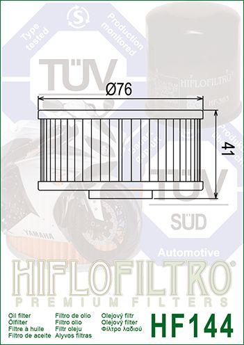 OIL FILTER HIFLO HF144, 1L9-13441-11-00 YAMAHA ROAD thumbnail 4