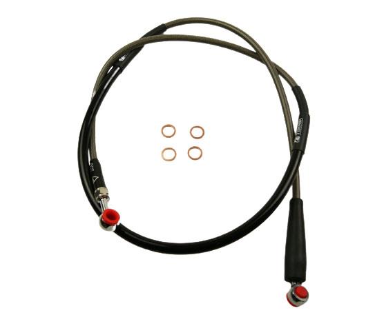 HOSE FRONT BRAKE SILVER / BLK, VENHILL H01-1-038/P TC450 07-1 image 1
