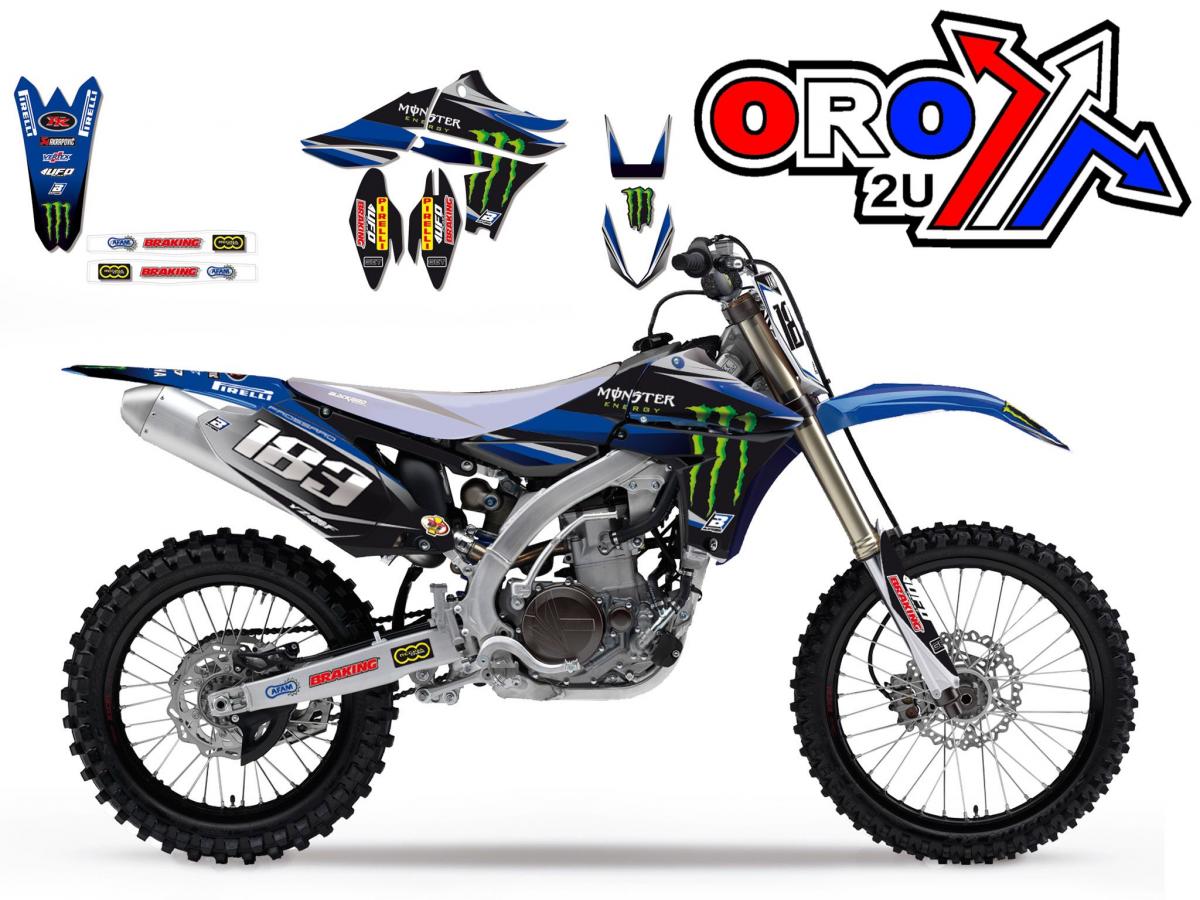 10-13 YZF450 MONSTER ENERGY 3, BLACKBIRD DECAL SET 2240R3 thumbnail 3