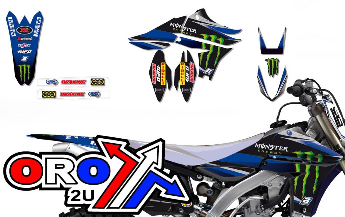 10-13 YZF450 MONSTER ENERGY 3, BLACKBIRD DECAL SET 2240R3 thumbnail 4