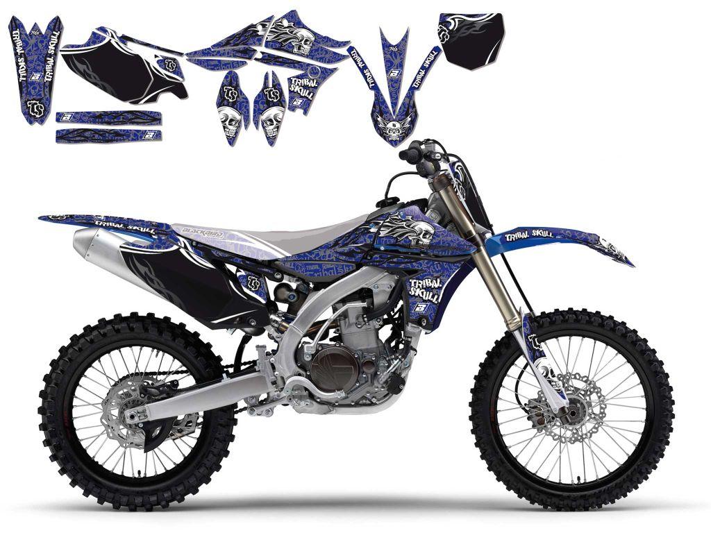 10-13 YZF450 TRIBAL SKULL 2, BLACKBIRD DECAL KIT 2240B thumbnail 2