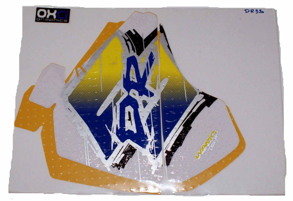 90-99 DR250/350 BLUE YELLOW, DECAL KIT, RAD AND TANK image 1