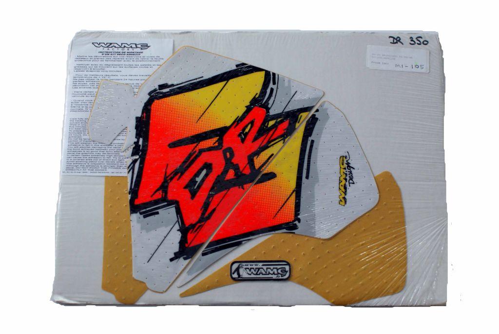 90-99 DR250/350 RAD AND TANK, YELLOW/RED/WHITE, DECAL KIT image 1