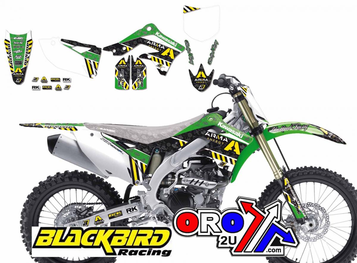 12-15 KXF450 ARMA ENERGY, BLACKBIRD 2420F GRAPHIC KIT thumbnail 2
