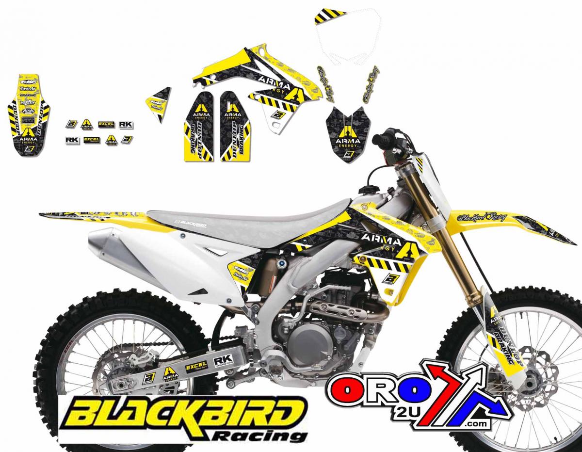08-17 RMZ450 ARMA ENERGY, BLACKBIRD 2316F GRAPHIC KIT thumbnail 2