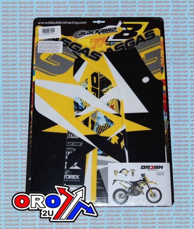 02-06 GASGAS DREAM-3 YELLOW, BLACKBIRD DECAL KIT 2903E/01 thumbnail 2