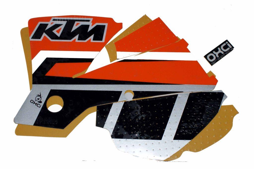 01-04 KTM MX BLACK/GOLD WAMC, DECAL KIT, RAD AND TANK image 1