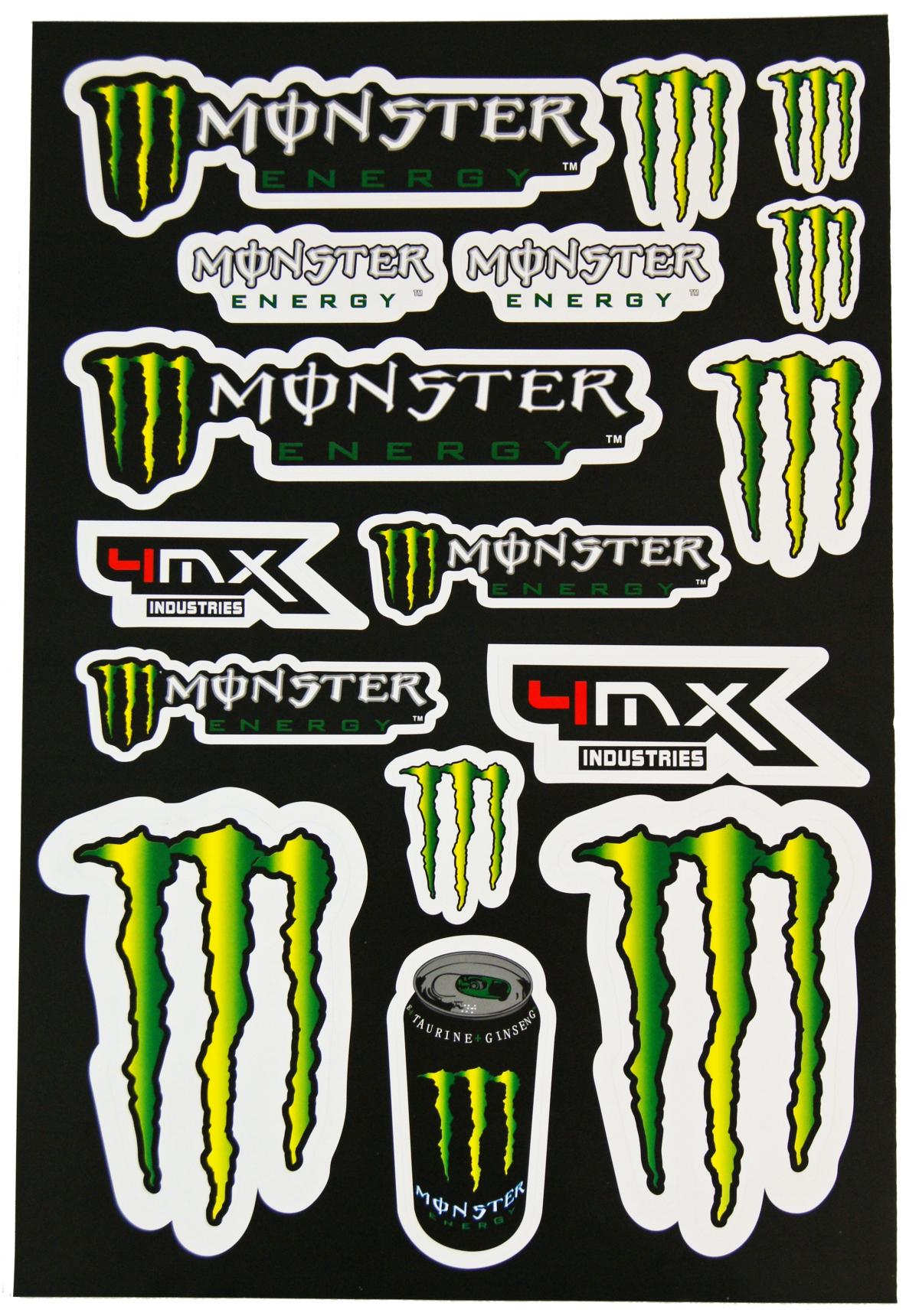 STICKER SHEET MONSTER 30x45cm image 1